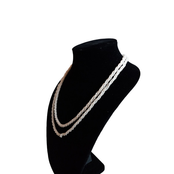 Vintage Rice Pearl Double strand Necklace - Picture 5 of 10